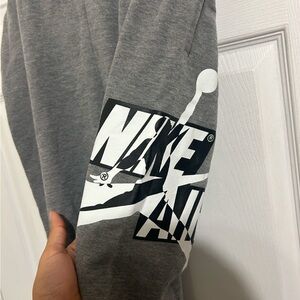 Jordan Gray Sweatpants with White Logo